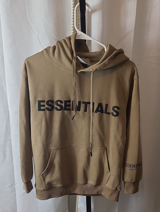 Essentials Other - Fear of God Essentials Hoodie White Logo Pullover Mens Small Oversized Raglan